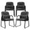 Ensemble de chaises de conférence Kojiro en cuir polyuréthane robuste avec accoudoirs rembourrés