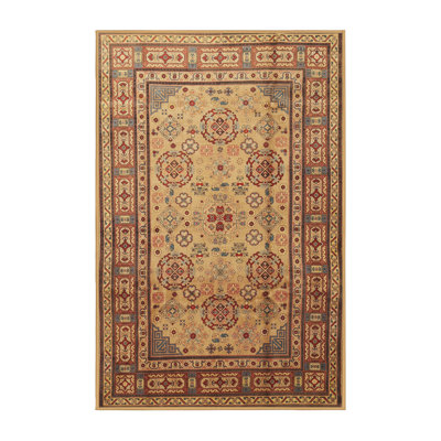 Tapis traditionnel jaune / rouge