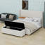 Ensemble de lit plateforme avec banc de rangement, tête de lit à oreilles et pouf de bout de lit-1248411279-1248411313