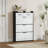Shoe Cabinets, Black with 3 Flip Doors &amp; 2 Drawers, Large Storage | Minimalist | MDF/Particle Board