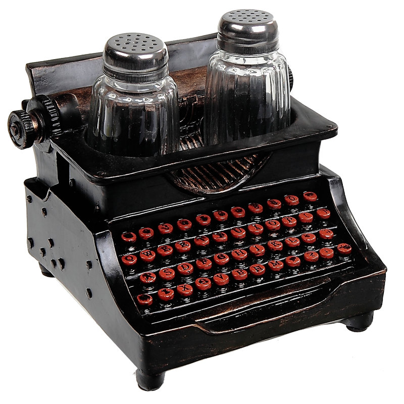 IH casadécor Typewriter Salt and Pepper Shaker Set