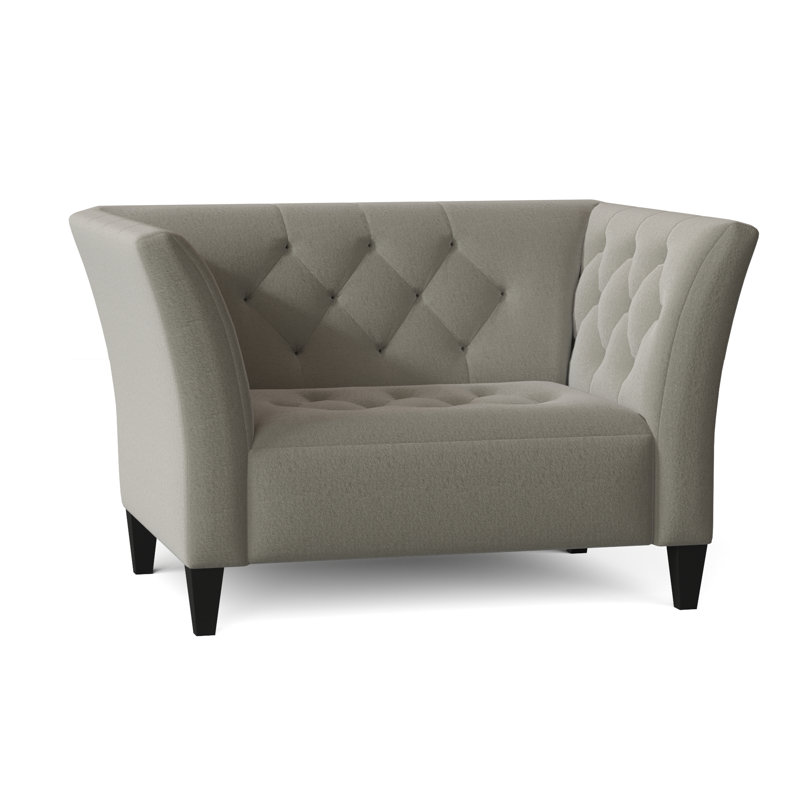 Carruth Upholstered Armchair, Bella Grey Performance Velvet