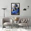 Reproduction d’art sur toile encadrée « Blue still » par Jolanda Van der Elst-27981844-27981845