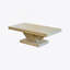 Table basse moderne à pieds croisés de 47 po, conception robuste en forme de X, placage en bois massif, grande table centrale de salon avec amplement d'espace de rangement, chêne délavé-2001551280
