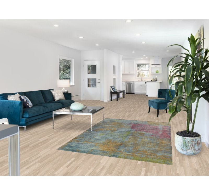 Tapis indien contemporain en laine