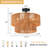 Vidrine 3 - Light Dimmable Rattan Semi Flush Mount Ceiling Light with 2-Tier Drum Shade for Living Room Kitchen Entryway Hallway Foyer
