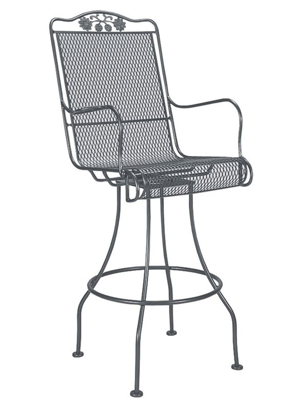 Swivel Bar Stool, Matte White