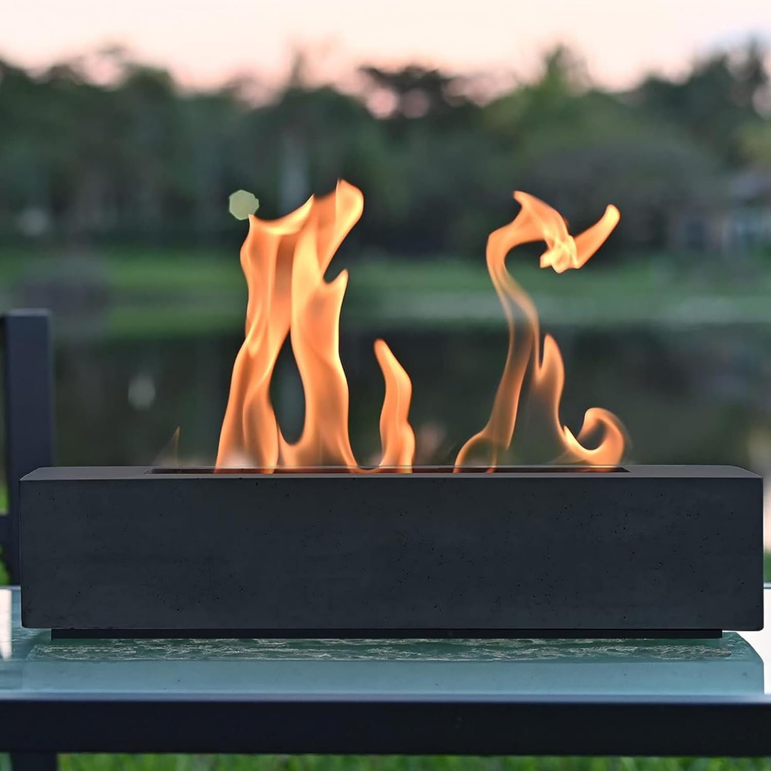 Rephen Colsen Stone Gel Fuel Outdoor Tabletop Fireplace Wayfair Canada