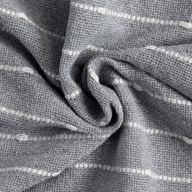 Jeté 100% coton, gris