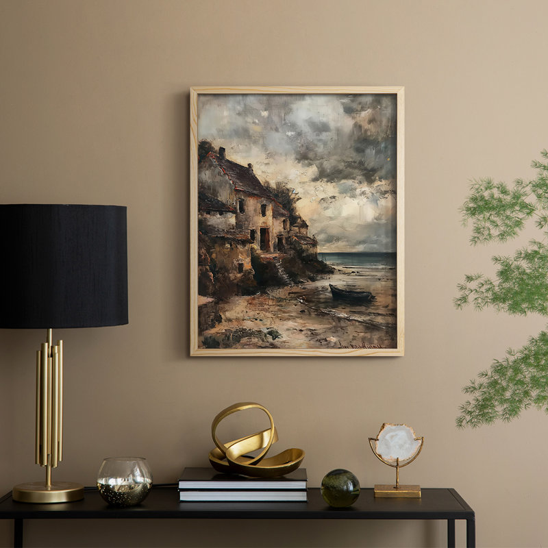 LANDSCAPES Series CECII, reproduction encadrée - bois massif, Naturel, H 11 po x l 9 po