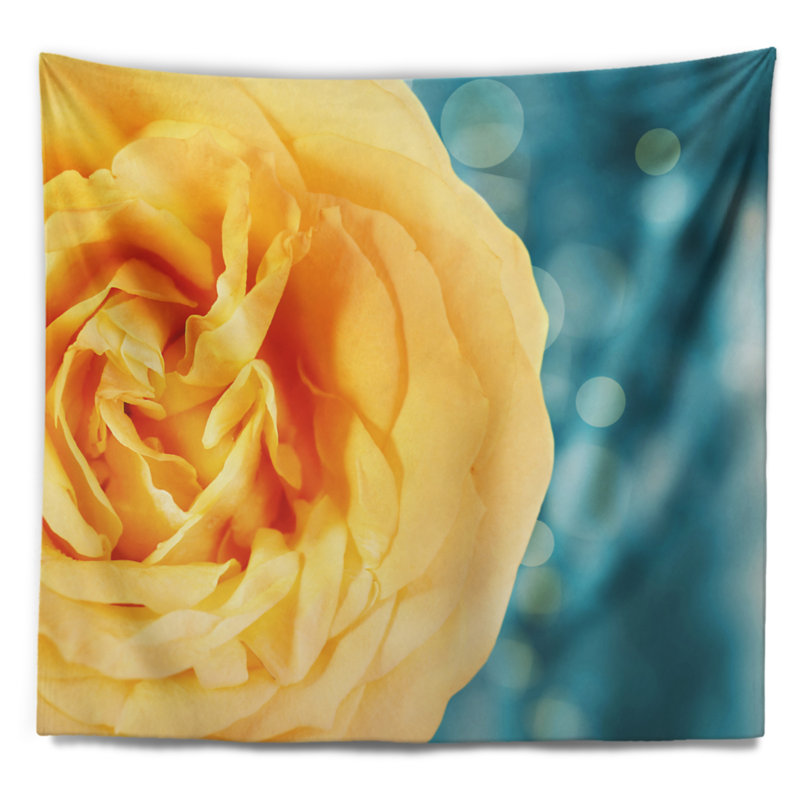Tapisserie fleur rose avec fond illuminé, H 32 po x l 39 po