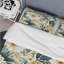 Motif bohème bleu et blanc fleurs de chrysanthème - ensemble de housse de couette floral - microfibre de polyester-1748561872
