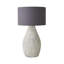 Colin Grey Drum Shade Grey Speckled Hand Finished Ceramic Table Lamp with Bulb
