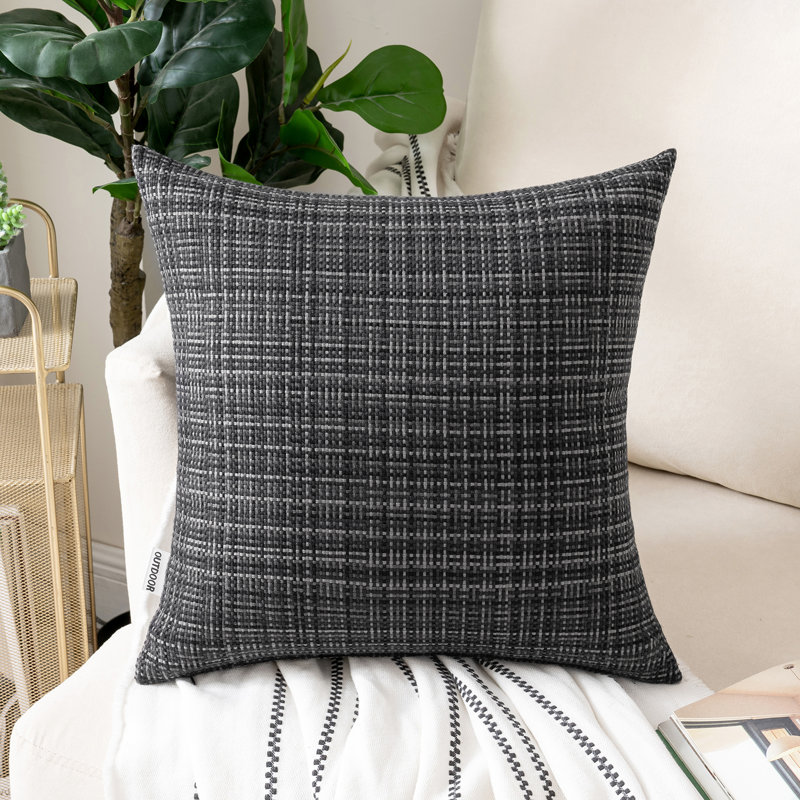 Housses de coussin d'extérieur imperméables, Gris foncé, 20 po x 20 po