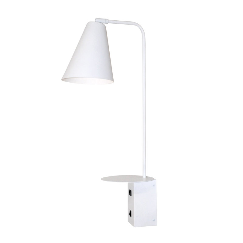 Gravitt Armed Sconce, White