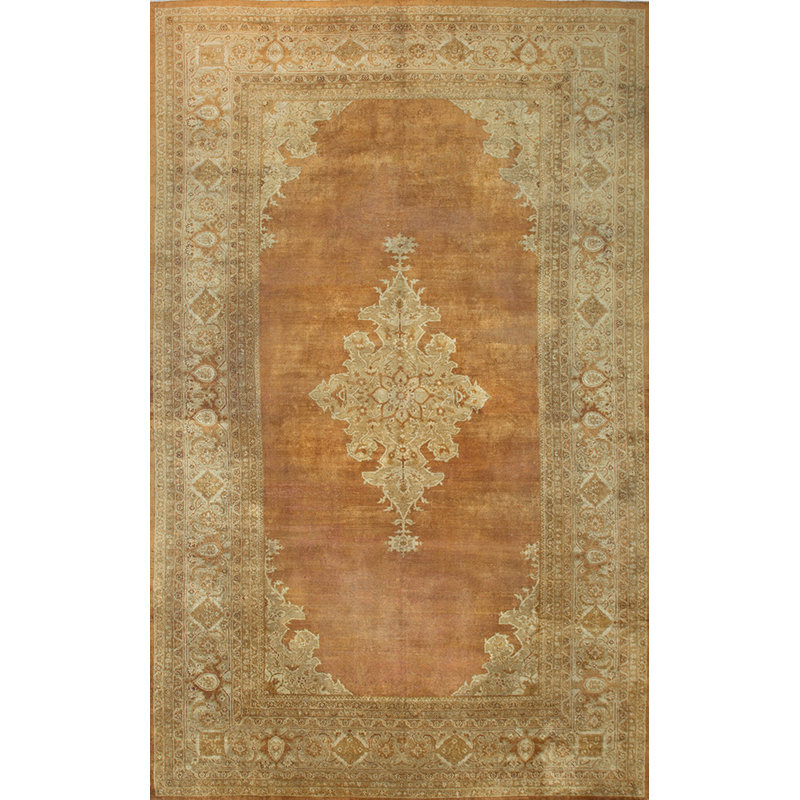 Tapis agra brun antique de couleur terre