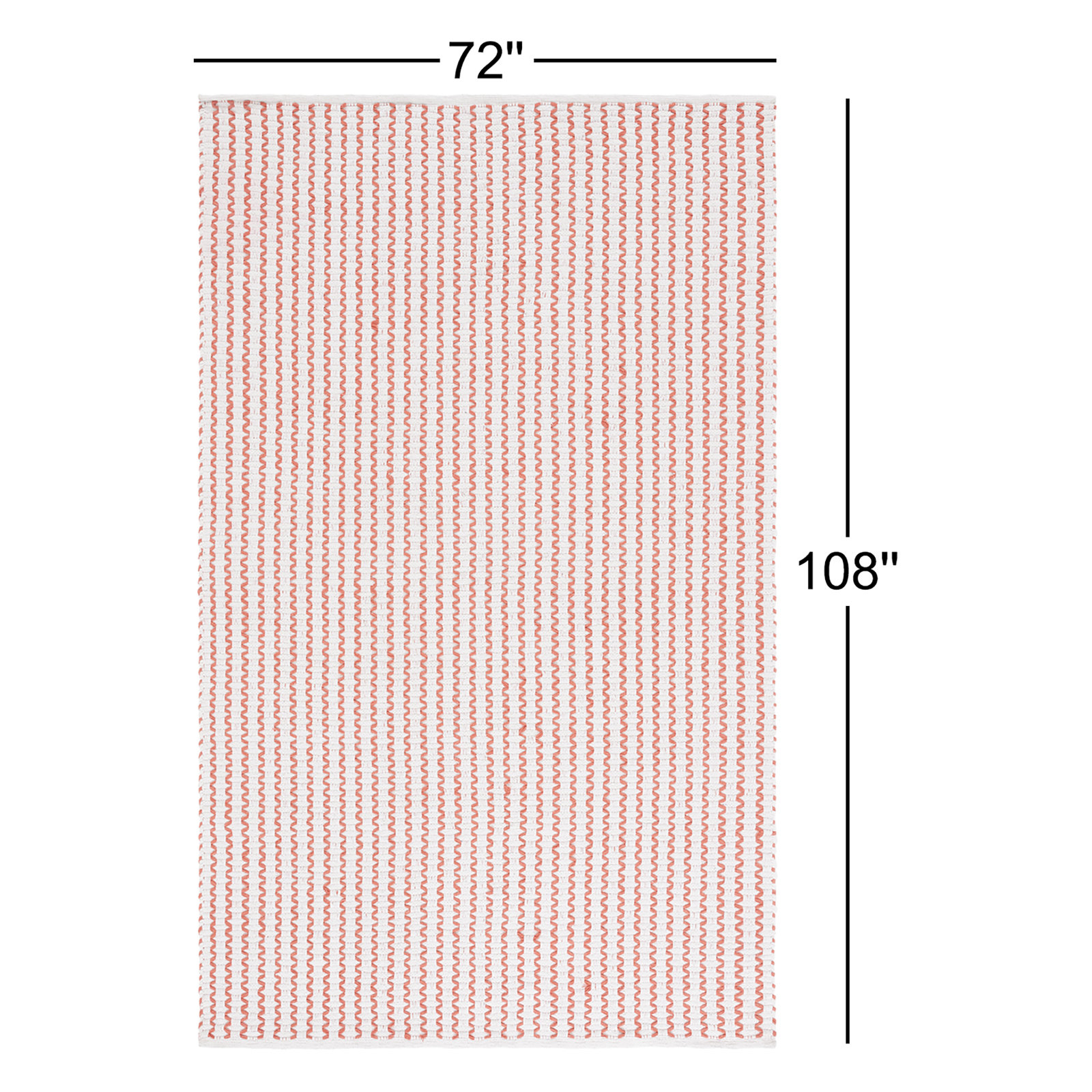 Hand-Woven Chevron Cotton Rug, Rectangle 6' x 9'