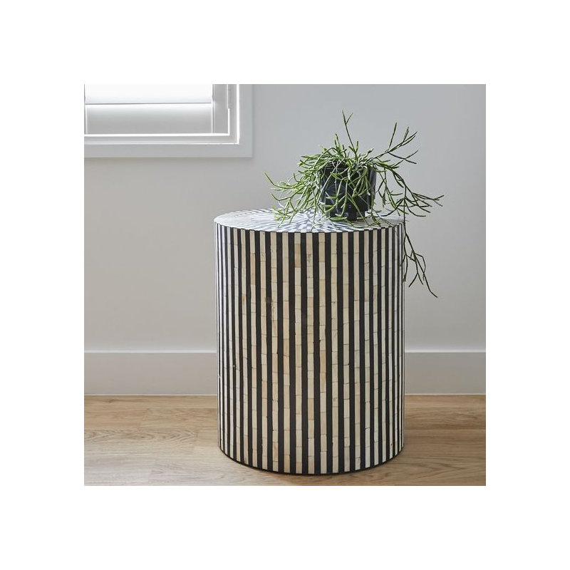 Solid + Manufactured Wood Accent Stool