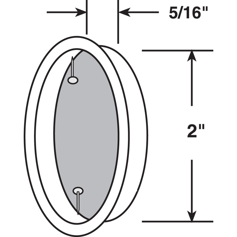 Poignée de porte pour garde-robe, 2 po, finition bronze classique (paquet de 2)
