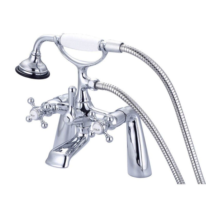 Mason Hill 3 Handle Deck Clawfoot Tub Faucet with Diverter, Chrome
