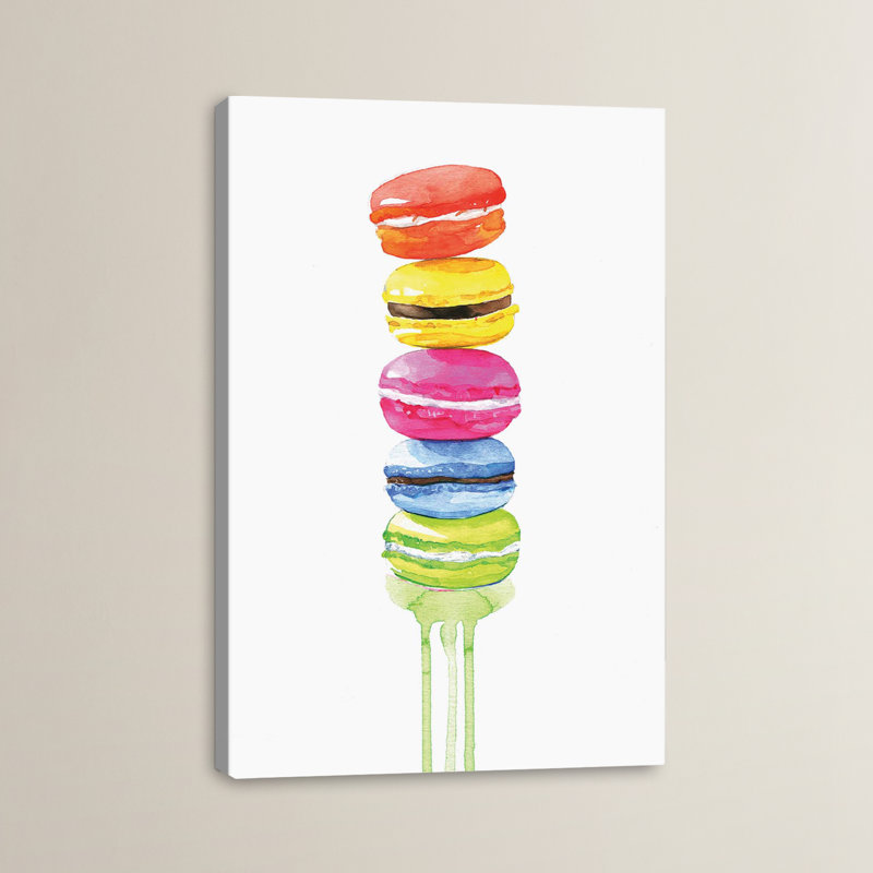 « maccroons »-impression sur toile, H 40 po x l 26 po x P 1,5 po, Toile