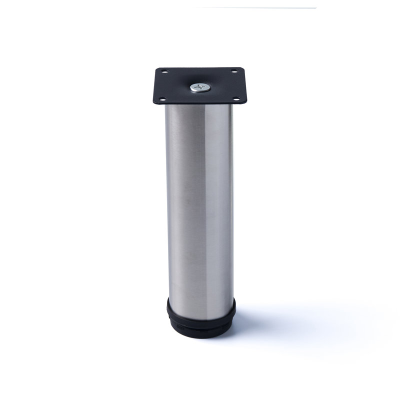 Pied de table ajustable en acier inoxydable Wofford, H 8 po x l 2,5 po x P 2,5 po