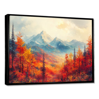 Art mural de la chaîne panoramique Gesemyer en automne I - montagnes