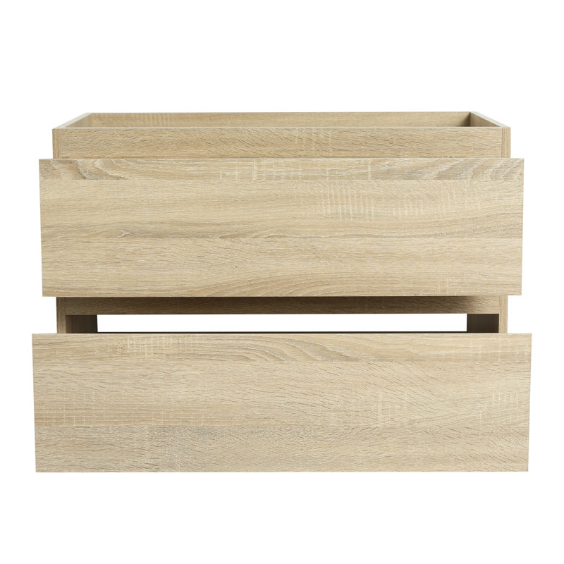 Meuble-lavabo 30 po, contreplaqué de chêne, armoire de salle de bain avec solution de rangement, contreplaqué, Naturel