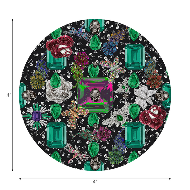 Sous-verres ronds en cuir vegan noir