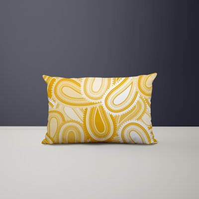 Paisley Outdoor Reversible Throw Pillow