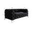 Bixby 2 seater Chesterfield Sofa with Silver Metal Legs-2102098524