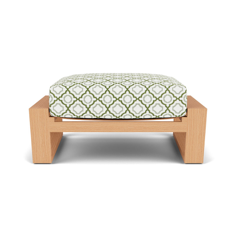 Pursuit Rectangle Outdoor Ottoman Patio Ottoman, Savanah Green