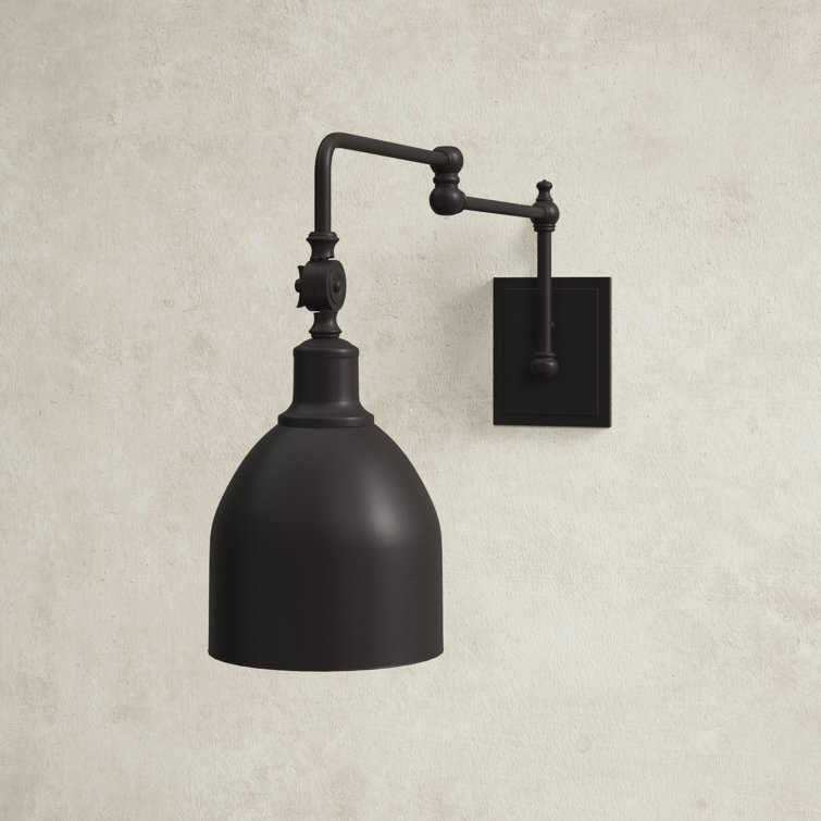 Seraphine Single Light Steel Dimmable Swing Arm Sconce
