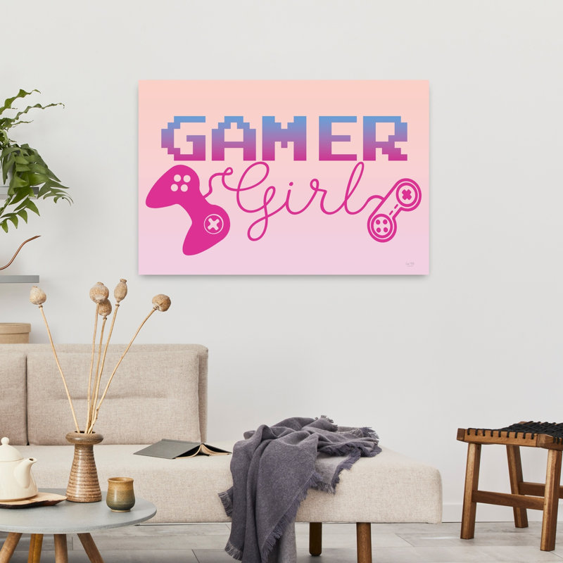 Art contemporain abstrait Gamer Girl, H 36 po x l 24 po