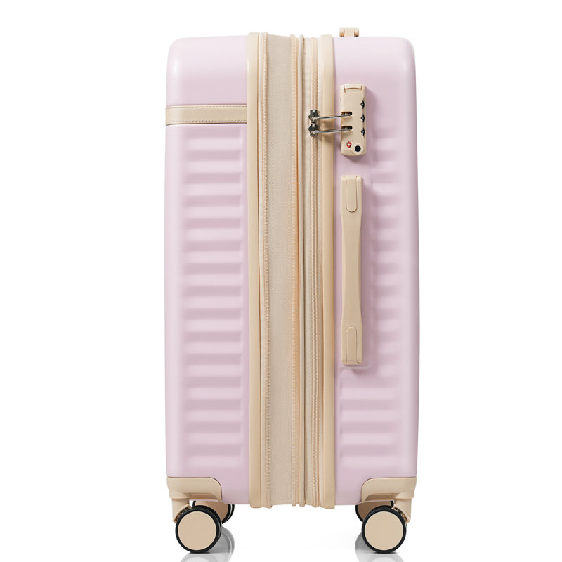 Ensemble de 3 valises de 20 pouces avec port USB, bagages à main certifiés à ouverture frontale, valise rigide en ABS avec roues pivotantes