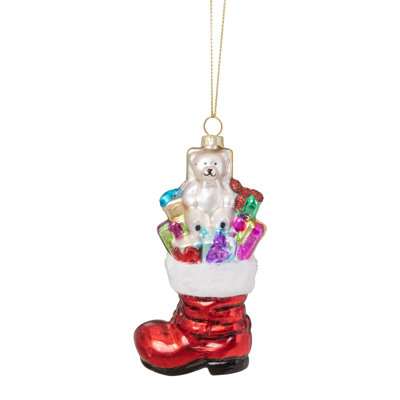 Ornement de Noël en verre 5 po
