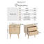 Deeali Rectangle Mango Wooden Bedside Table With Two Storage Drawers - Modern Vintage Style 