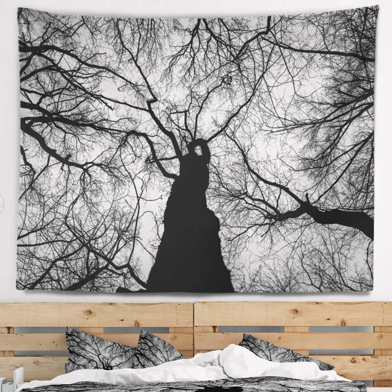 Tapisserie paysage de branches d'hiver, H 32 po x l 39 po