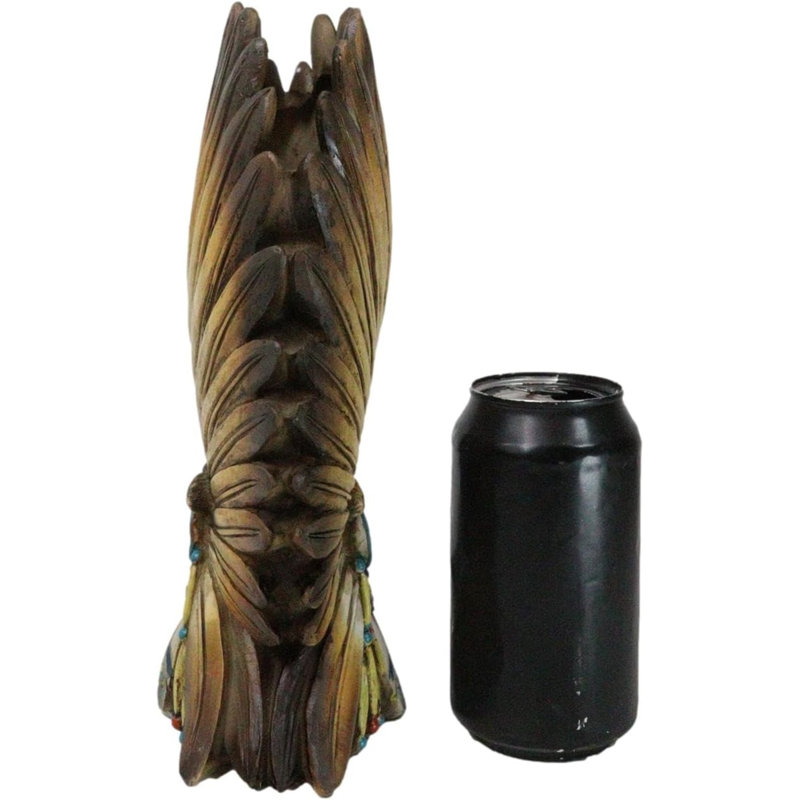 Vase de chef-d'œuvre du sud-ouest amérindien loup avec coiffe de gardon