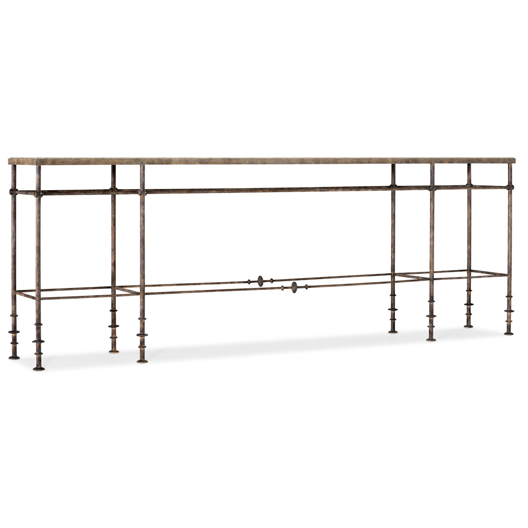 La Grange 91'' Stone Top Console Table Hooker Furniture