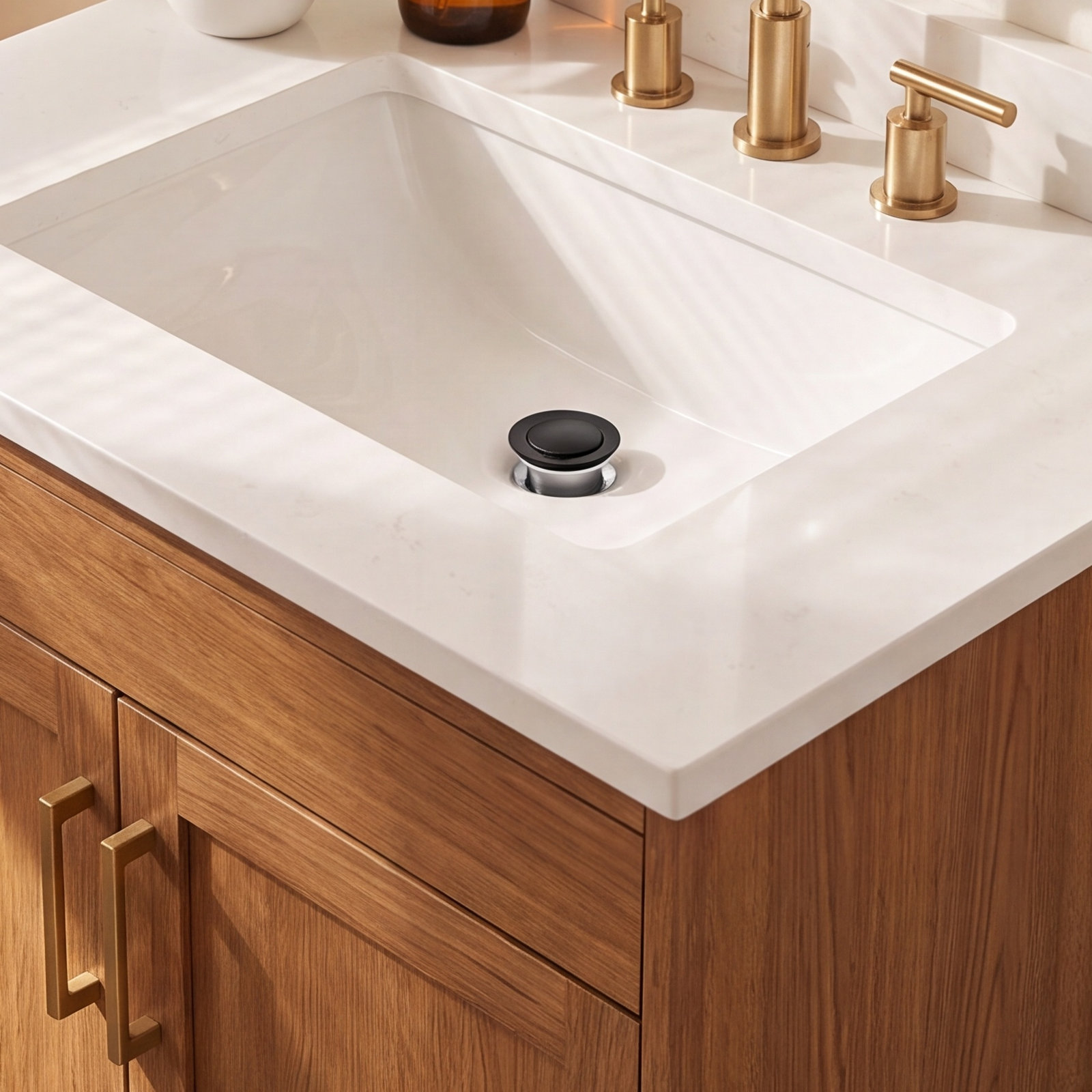 Moen® Push Button Drain Without Overflow, Matte Black
