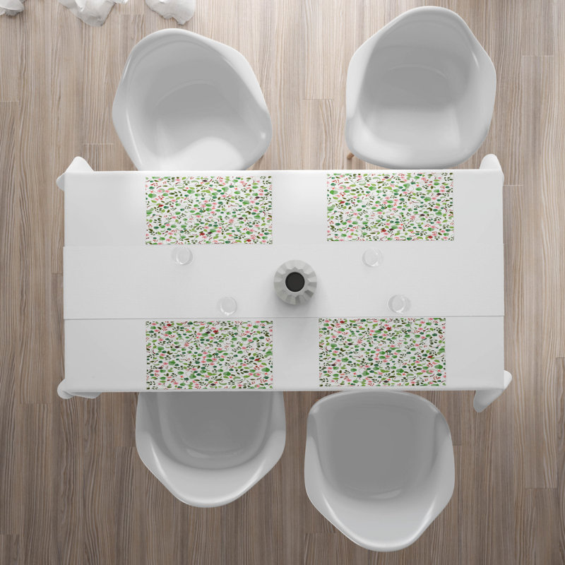 Polyester Floral Rectangle Placemat