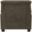 Chaise avec accoudoirs brun confortable avec structure et tissu doux