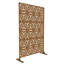 Pacifa Series 6 ft. H x 4 ft. W Leave Pattern Metal Privacy Screen With Wider Feet-94329043