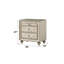 Table de chevet en velours beige Lucienne