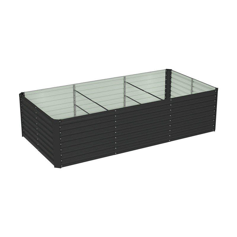 Metal Raised Garden Bed, Black