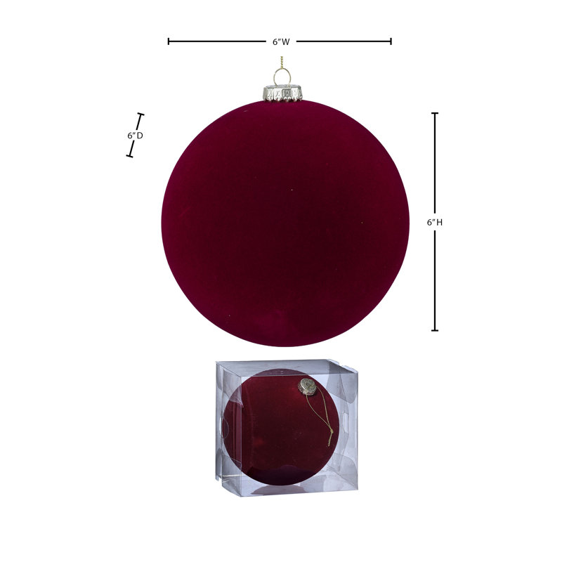Ornement boule en plastique 150 mm, Burgundy
