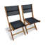 Khan Folding Patio Dining Dining Chair with Cushion-739944580