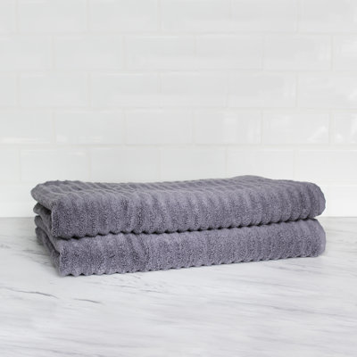 100% Cotton Plush Ribbed Bath Sheet