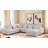 7-Pieces 132"*121" U Shape Sectional Sofa Cloud Couch With Removable Ottomans-1037993838